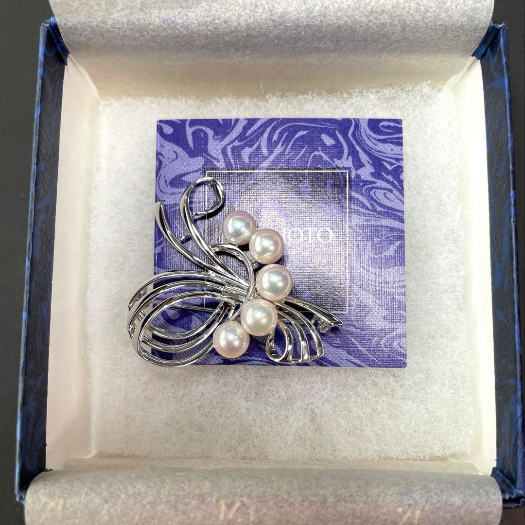 MIKIMOTO ブローチ　ミキモト　パールブローチ　入学式　卒業式　あこや真珠