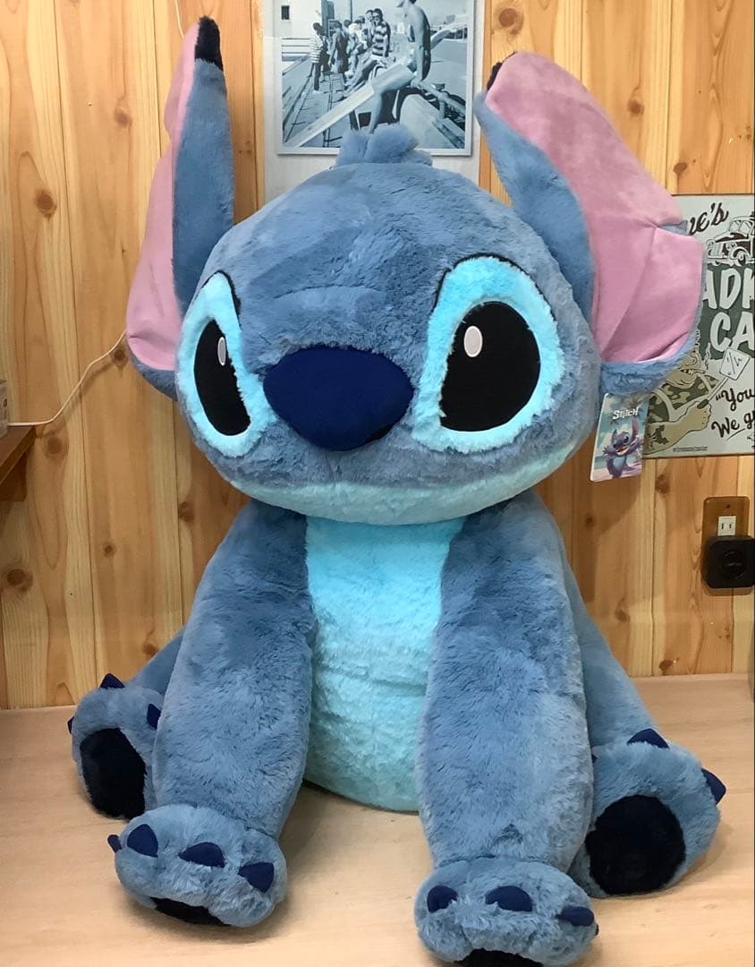 ★未使用品★スティッチ 特大ぬいぐるみ ブランケット付き 　●292
