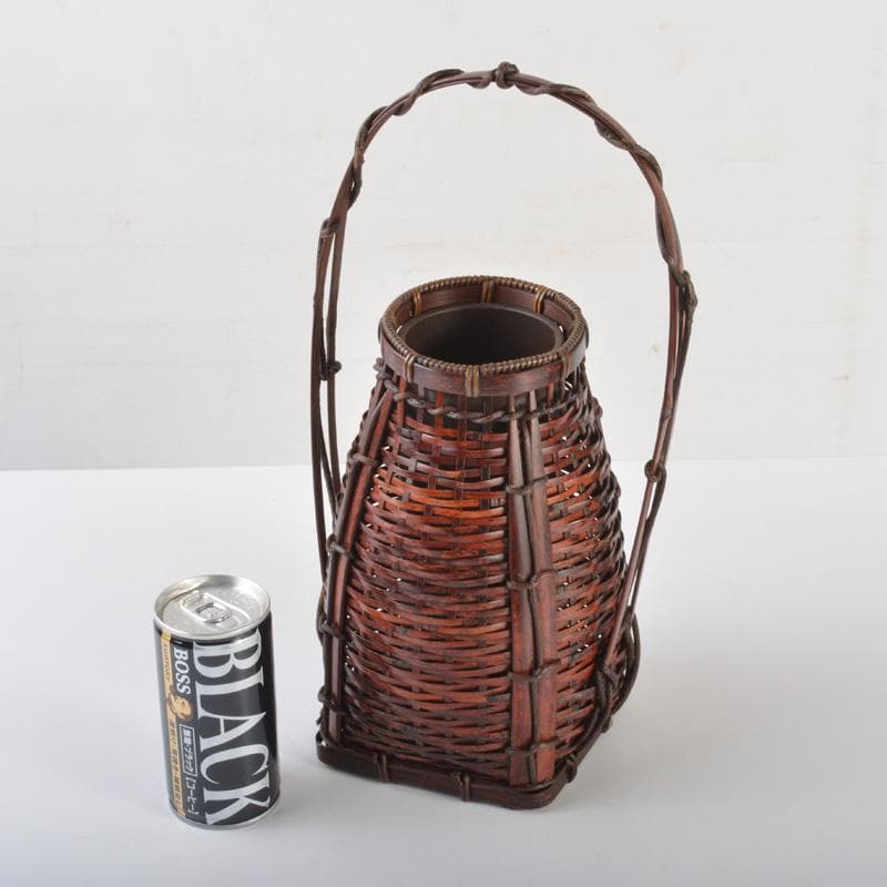 茶道具　竹玄作　花篭　竹篭　花入　N　6391