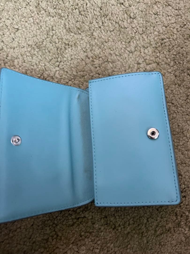 箱あり　DIESEL 三つ折り財布 ライトブルー