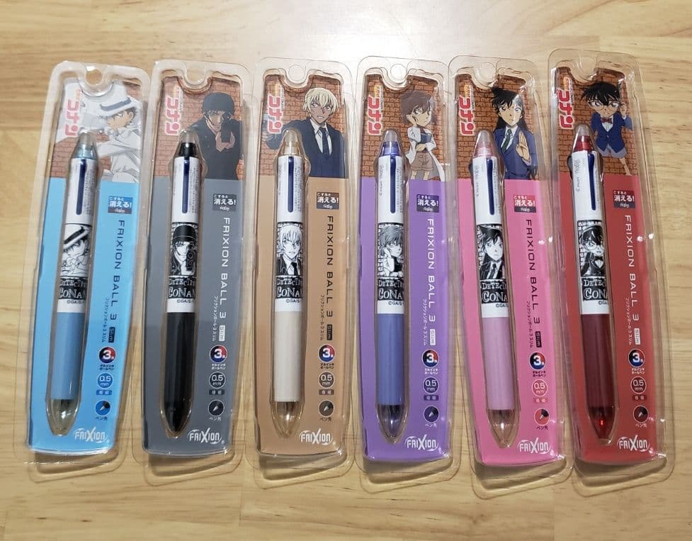 【限定】ボールペン フリクション3スリム 名探偵コナン コラボ 6種セット
