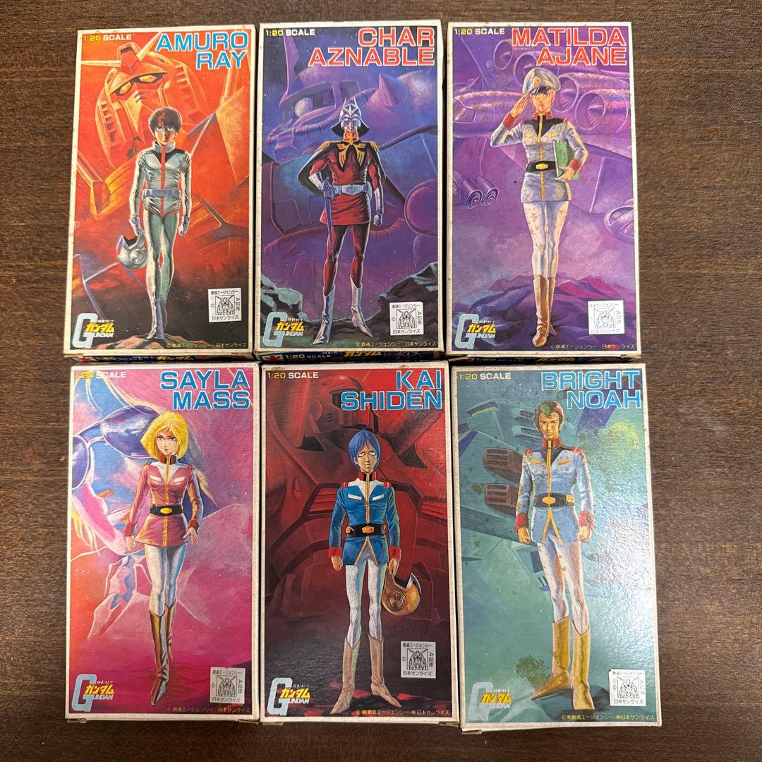 【ガンダム1/20 キャラ6体セット 未組立 旧キット】