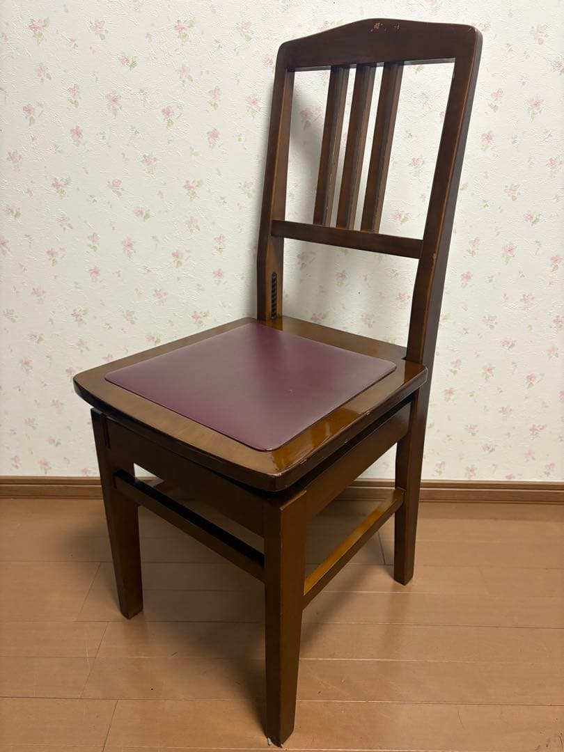 YAMAHA付属　ITO製　トムソン椅子　木目　ウォルナット　茶色