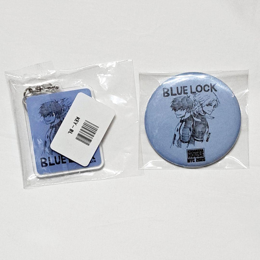 ブルーロック USA 缶バッジ 限定アート 両面キーチェーン