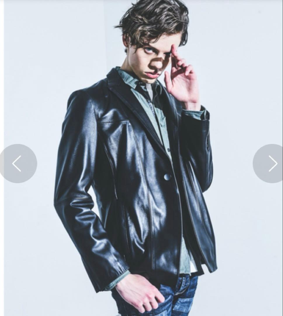 希少サイズ！5351プールオム人気完売！定価8万ON/OFF自在レザージャケット