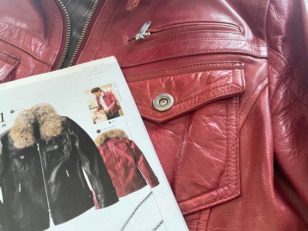 A.S.M 水牛革レザーライダースブルゾン