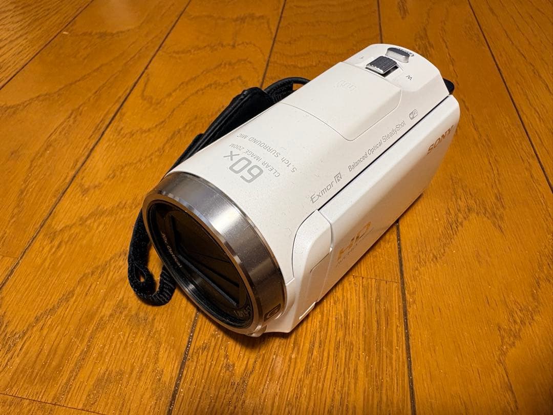 使用回数数回！SONY HDR-CX680 ホワイト ビデオカメラ