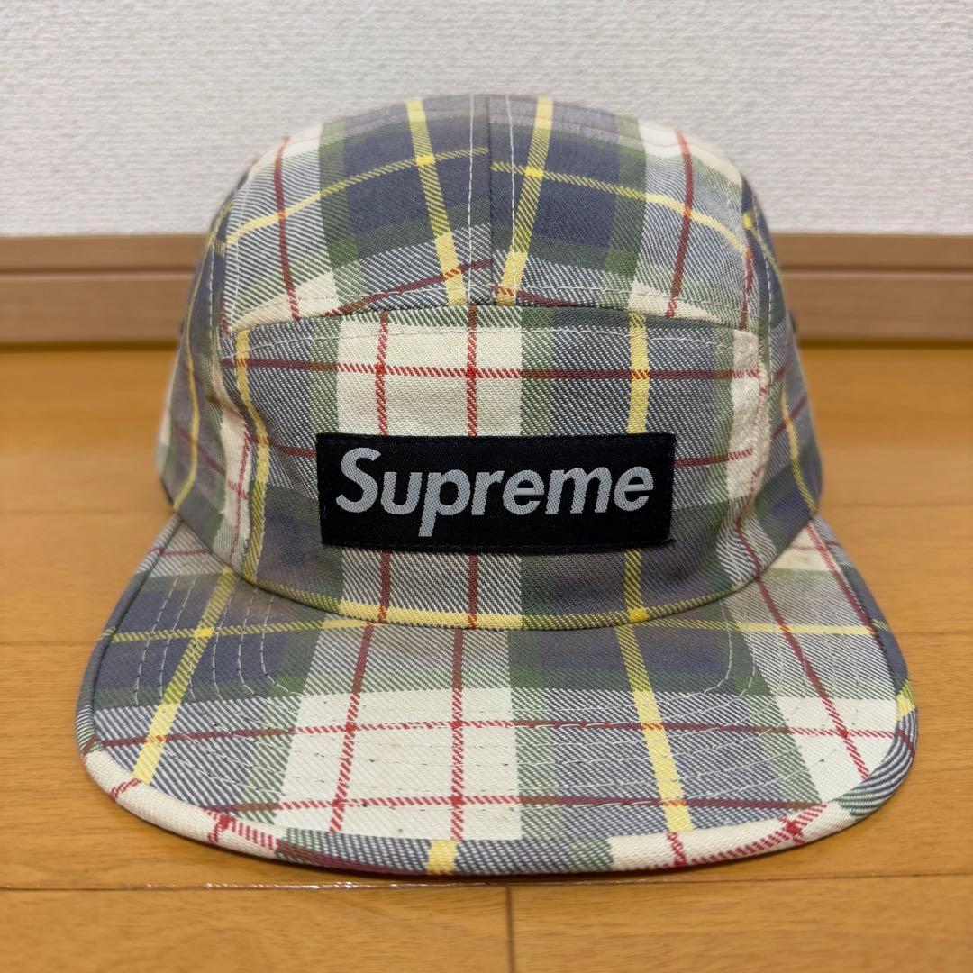 Supreme Tartan Plaid Camp Cap ブルー 2008年