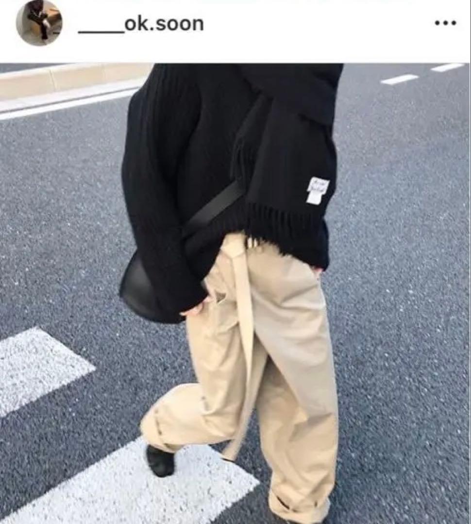 メゾンエウレカ ブラウン コーデュロイ ワイドパンツ