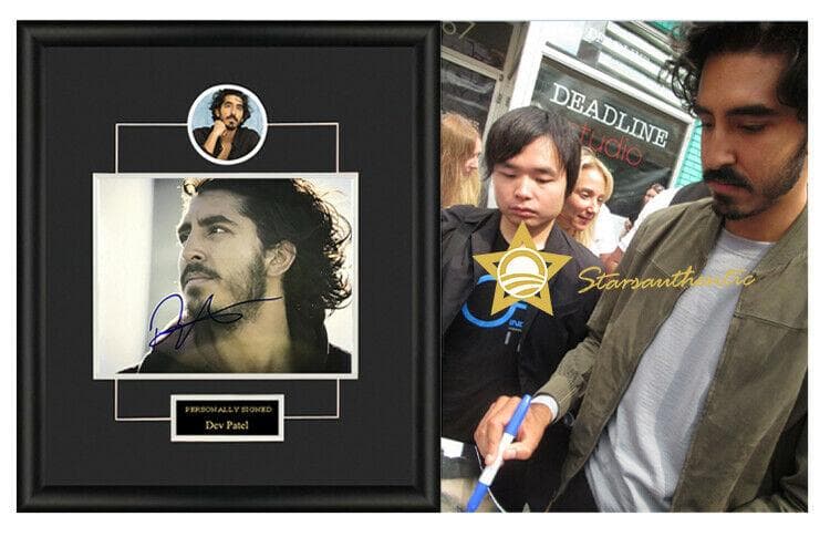 直筆サイン入り写真 デーヴ・パテール 俳優 イギリス/フレーム別/SA鑑定済