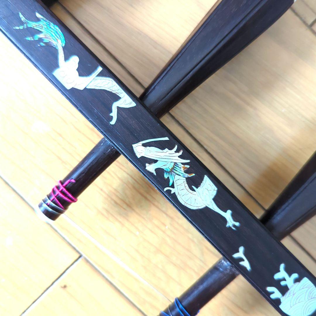 胡涵柔製作20 明清老紅木 未使用 螺鈿龍、鳳凰