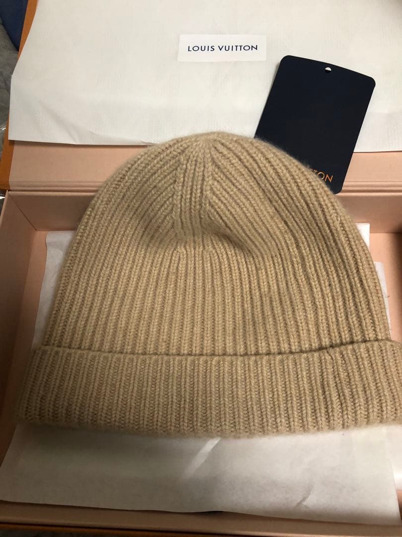❗️毎日〜1000円値下げ❗️ヴィトン LV スパーク ニット帽 カシミア ベージュ