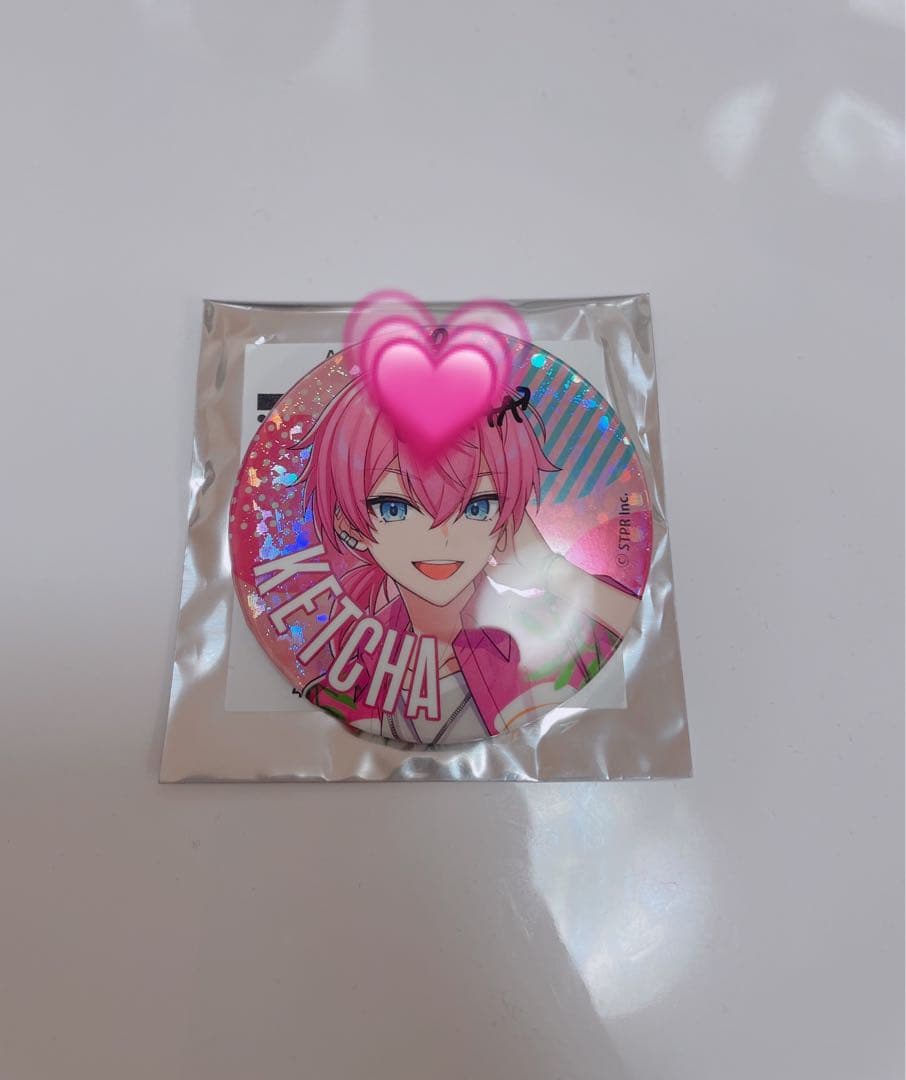 けちゃ サイン入り 缶バッジ