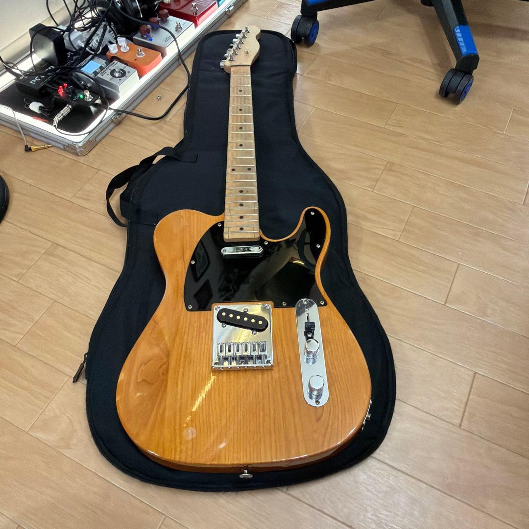 Squier 木目 テレキャスター バタースコッチ ソフトケース 付