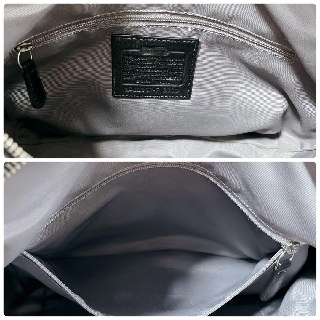 【人気型・美品】コーチ ワンショルダーバッグ ハーフムーン レザー ホーボー 黒