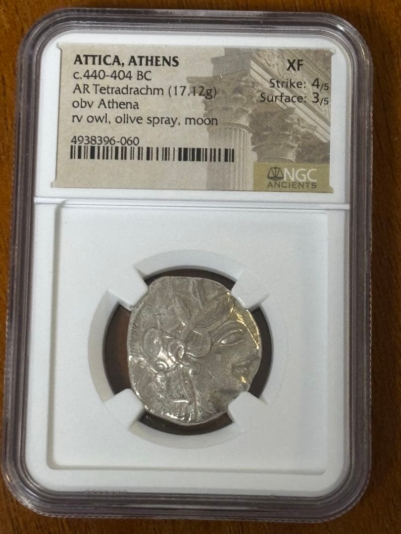 【NGC】アッティカ ARテトラドラクマ c.440-404 BC
