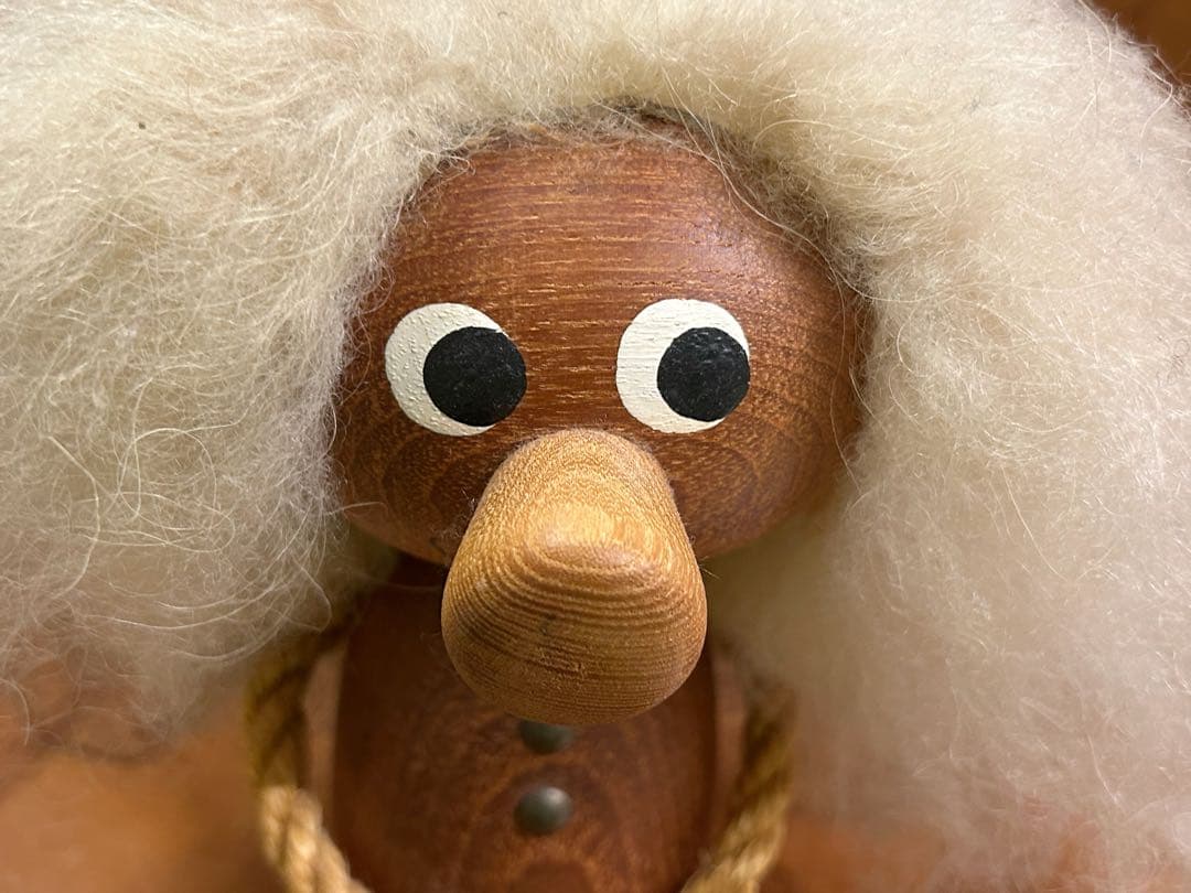 60s 北欧 ビンテージ 木製 チーク トロール人形 スウェーデン アンティーク