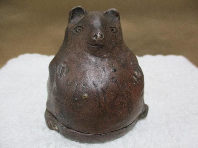 古備前　可愛い狸の香合　Q82-3