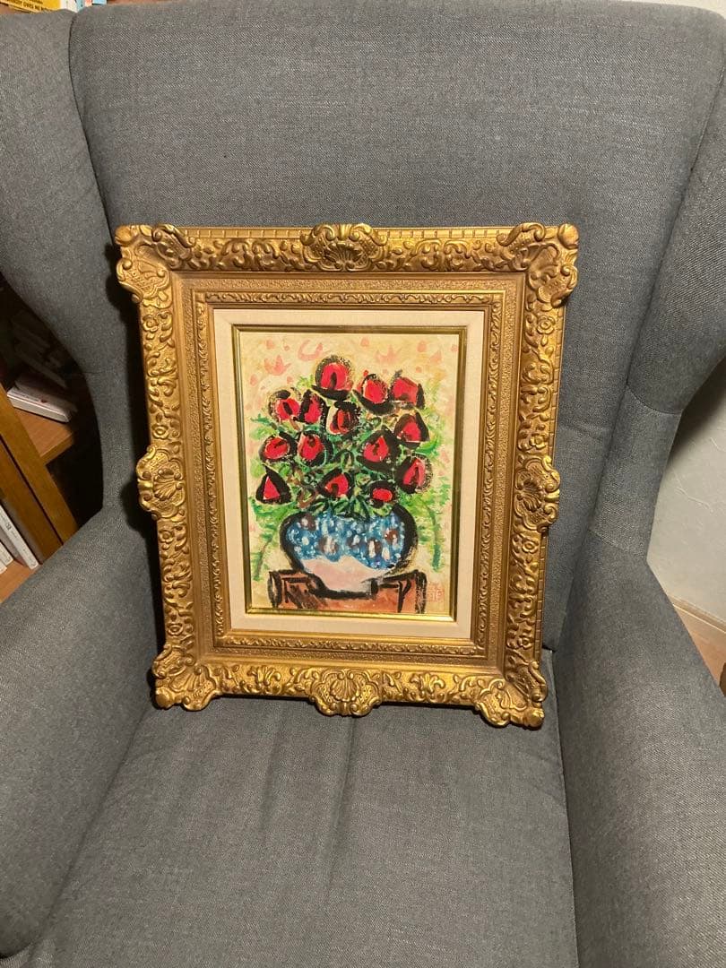 模写　　梅原龍三郎　　黒薔薇図