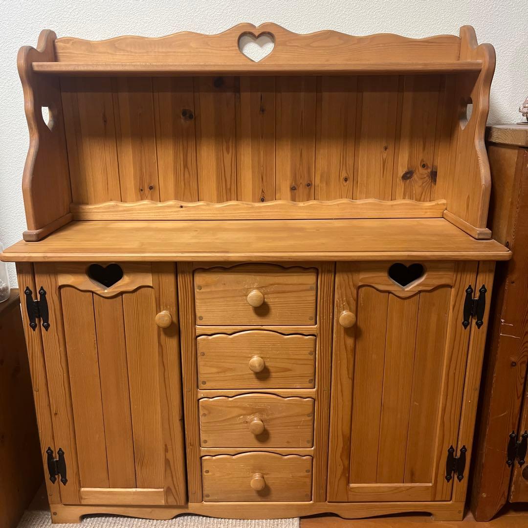 カントリー　飾り棚　ハート　アンティーク