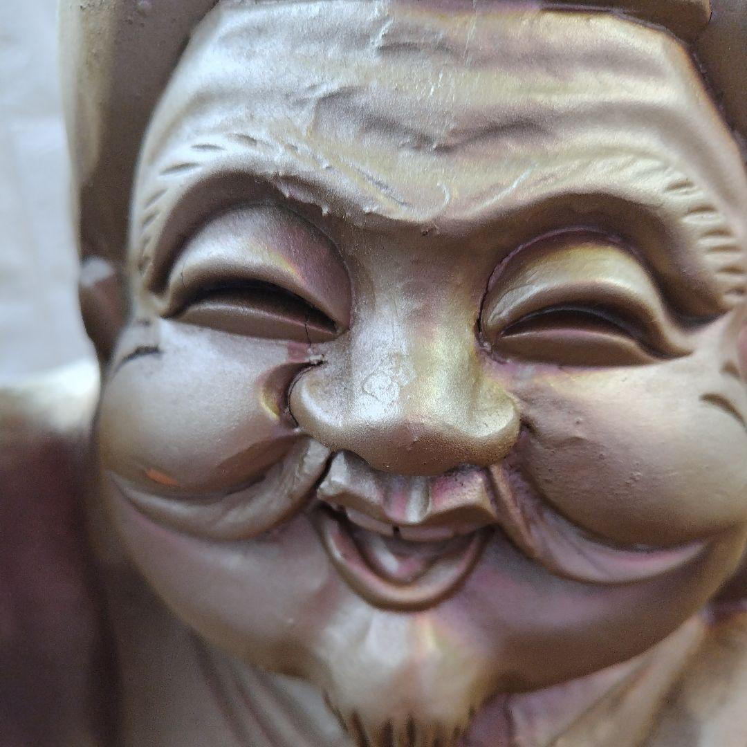 木彫り 大黒天 Statue Lucky God Vintage