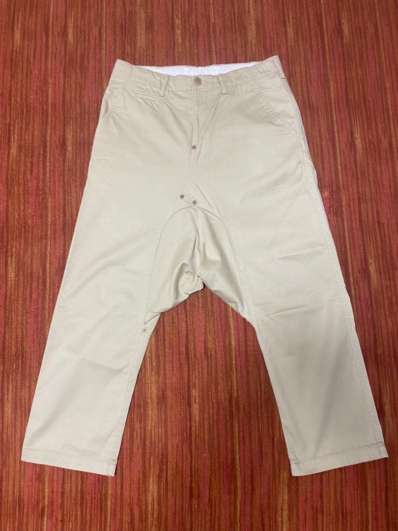 FUMITO GANRYU ガンリュウサルエルチノパンツ Mサイズ ベージュ