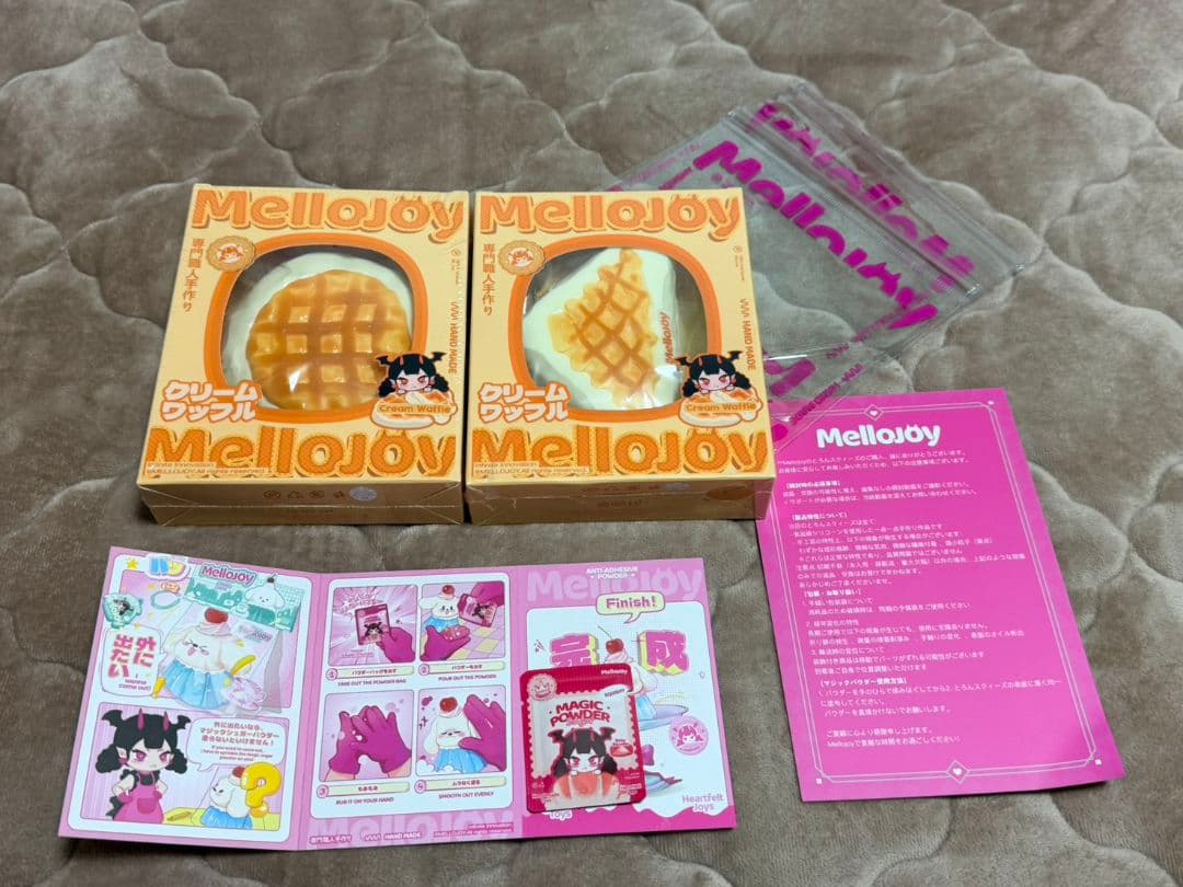 Mellojoy スクイーズ クリームワッフル さんかく 丸 2個セット