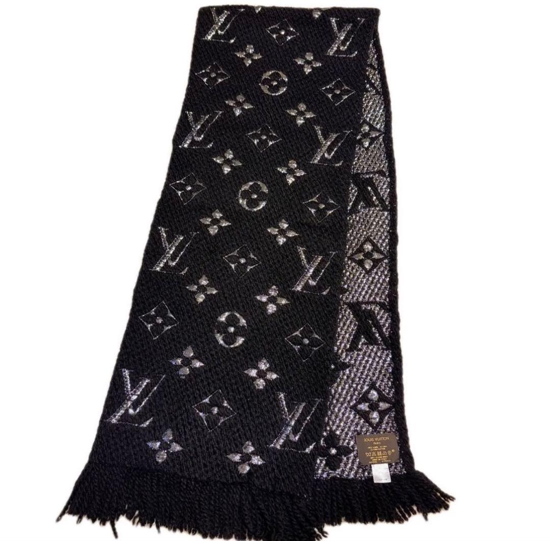 LOUIS VUITTON ロゴマニア エシャルプ マフラー ウール シャイン