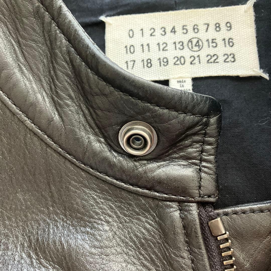 Maison Martin Margiela 八の字 レザーライダース 44