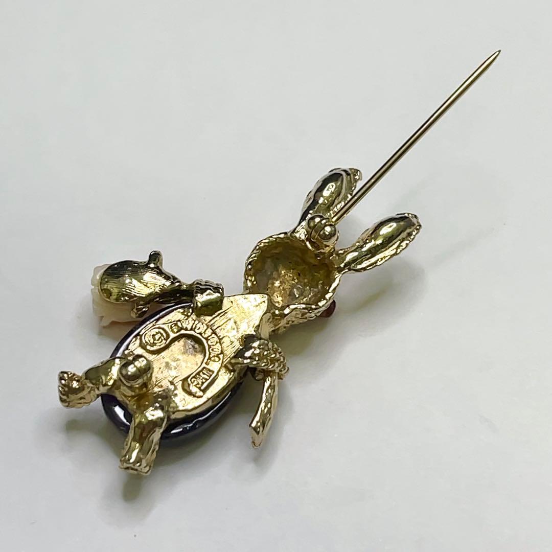 た*そ様 SWOBODA スワボダ ヴィンテージ ラビット ブローチ アメジスト