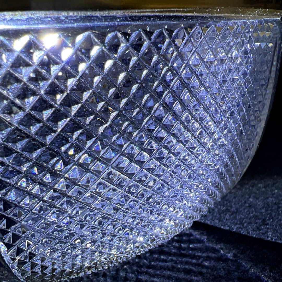 春海バカラ　金彩切子鉢　口径約21.5㎝　東Y7-1217☆1F