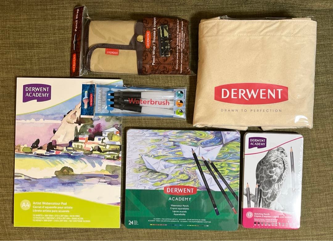 DERWENT ダーウェント ウォーターカラーペンシル画材セット 水彩色鉛筆