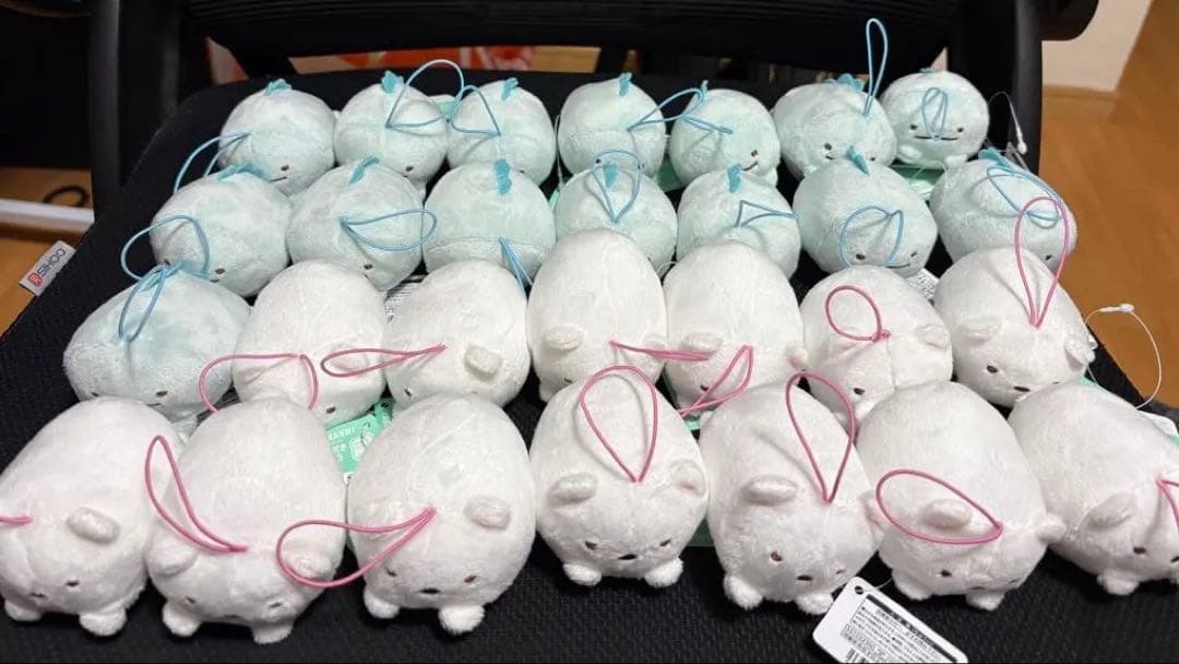 【新品】すみっコぐらし うつぶせゴムひも付きぬいぐるみマスコット 84個セット