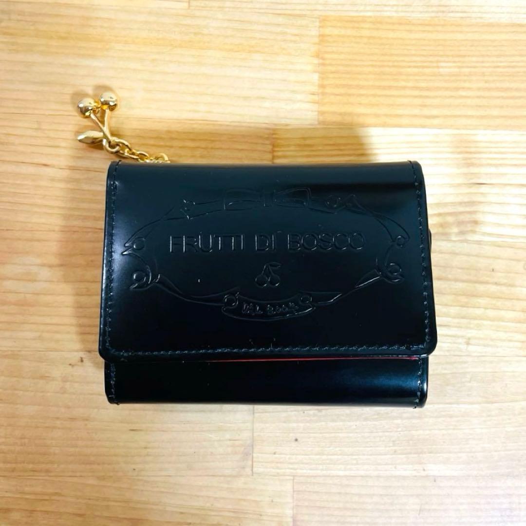 新品未使用品✨ フルッティディボスコ 二つ折り財布 コンパクト ブラック