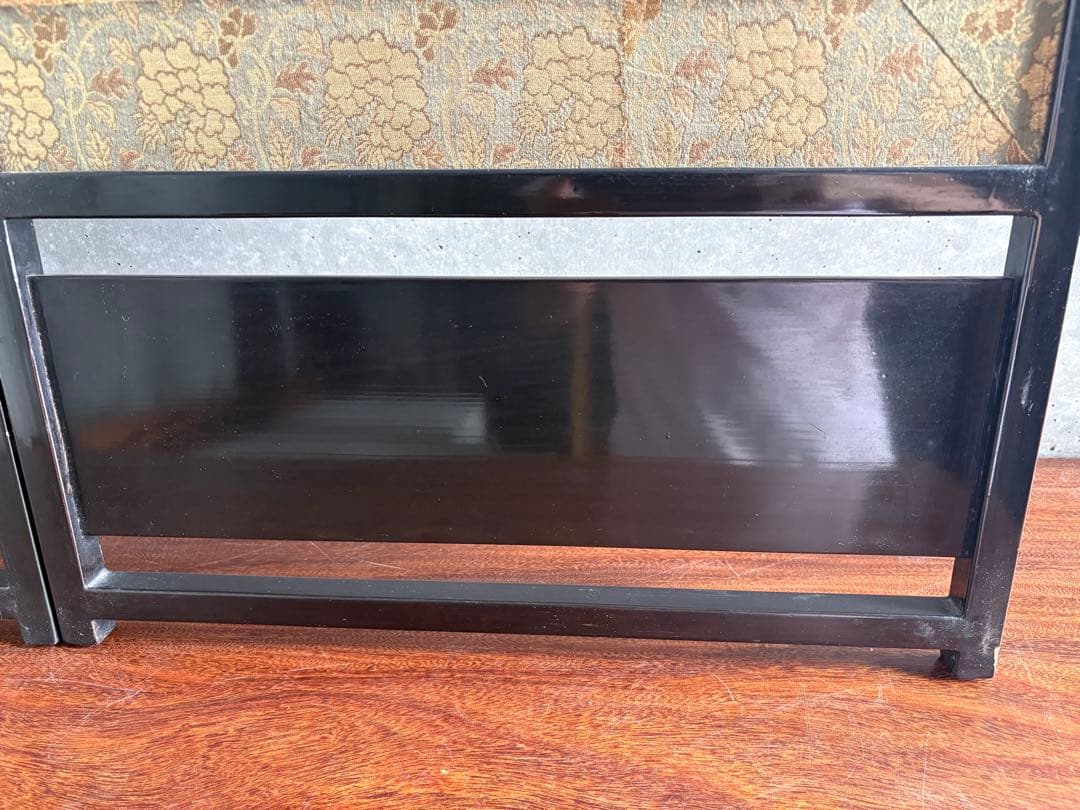 刺繍　屏風間仕切り　パーテーション　菖蒲（あやめ）八つ橋（やつはし）　つばめ