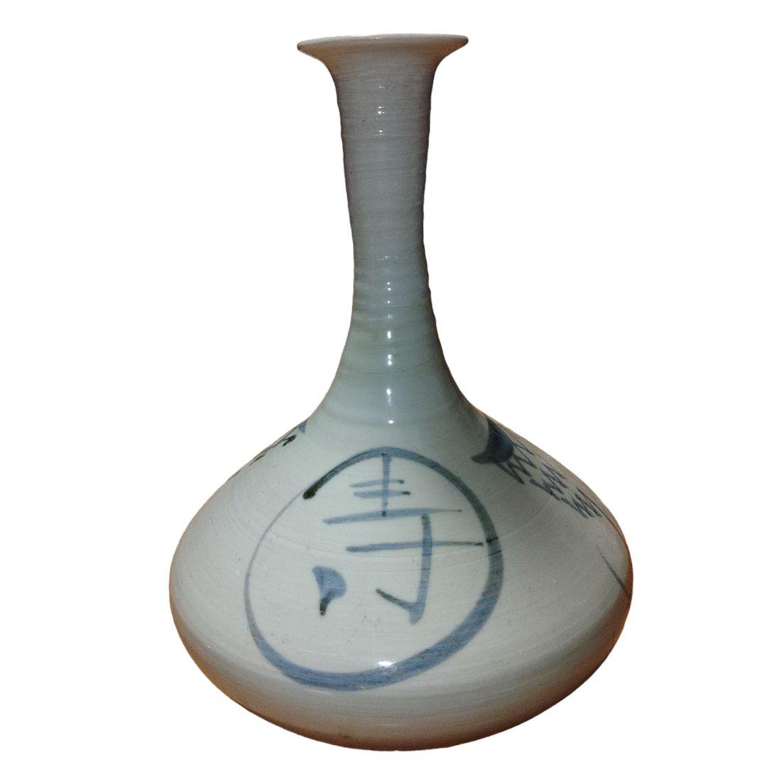 古伊万里?　李朝　鶴頸染付け徳利