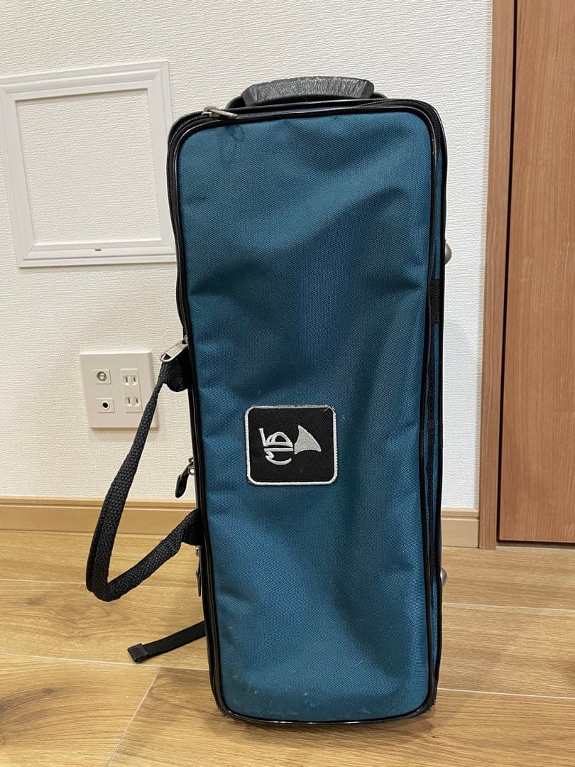 トランペットケース 青 バックパックストラップ付き