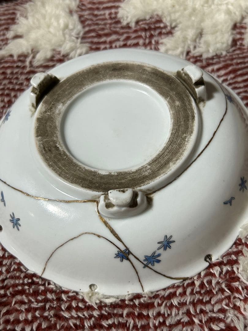 古伊万里　柿右衛門様式　皿　金継ぎあり