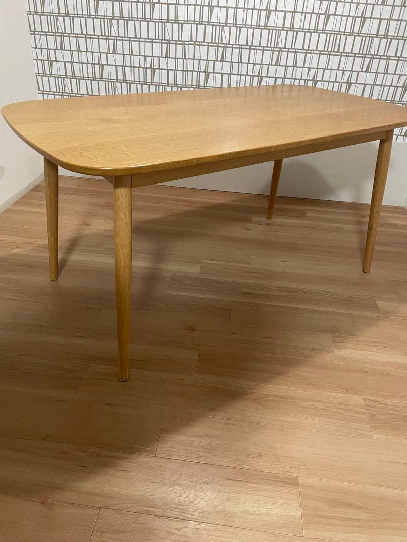 廃盤　無印良品　オーク材テーブル　150㌢　丸脚