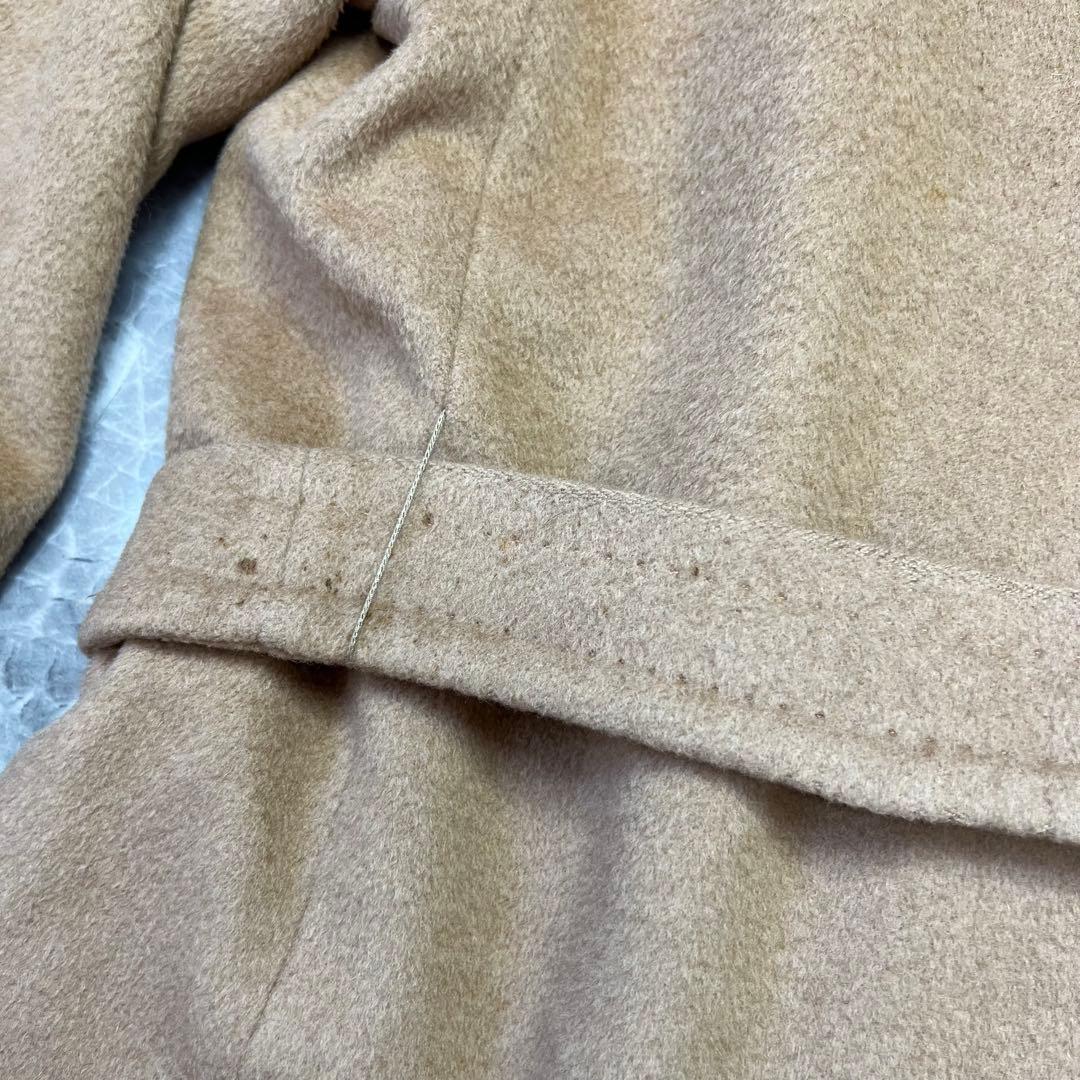 キャメル100♡マックスマーラ　白タグ　ベルテッドコート　女優襟　ロングコート