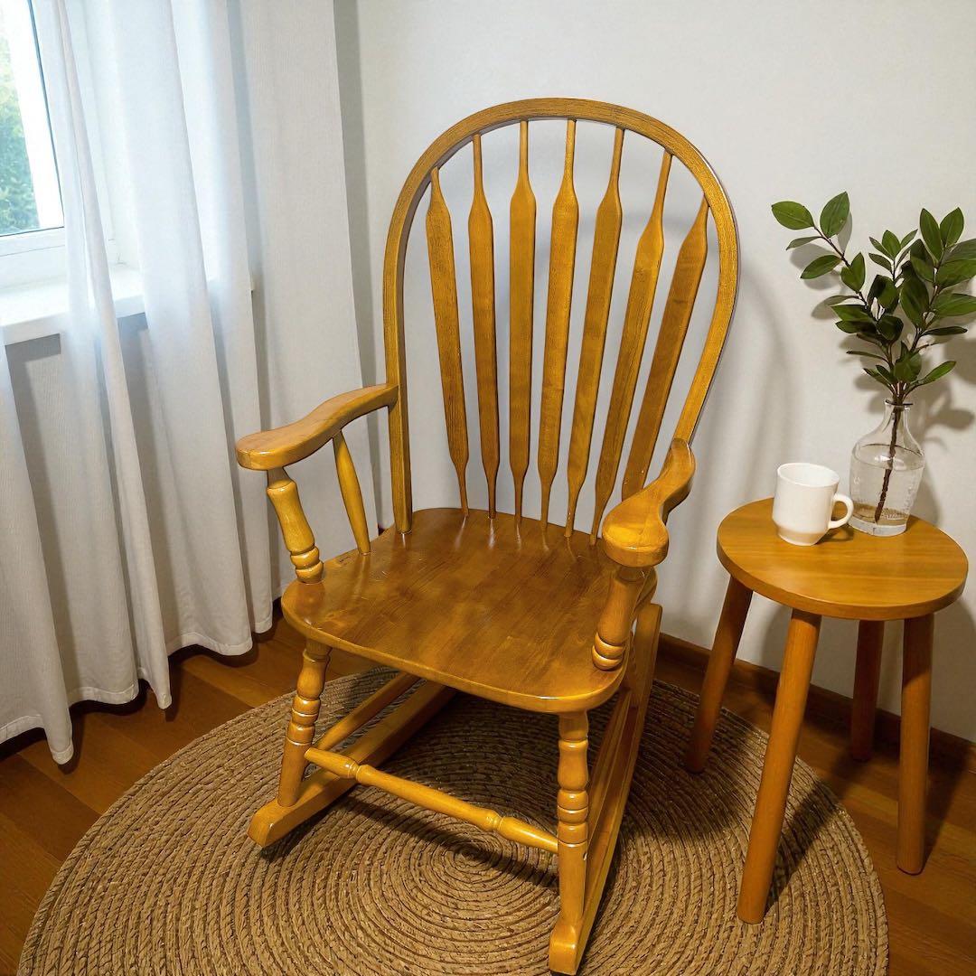 ロッキングチェア アームチェア 椅子 チェア 木製 ビンテージ カントリー