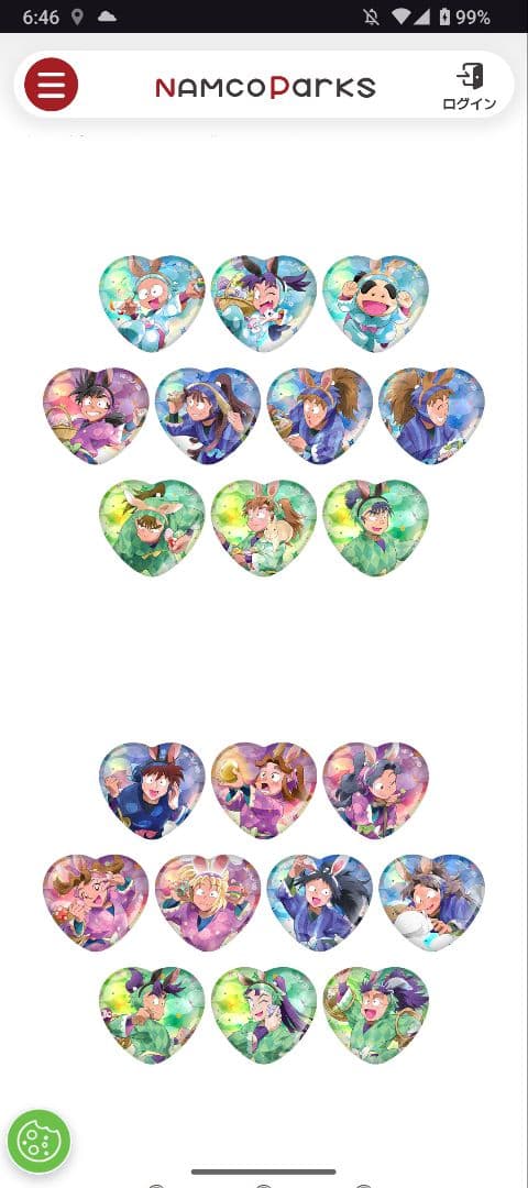 忍たま乱太郎 ナンジャタウン たまご探しの段 ハート缶バッジ　コンプセット