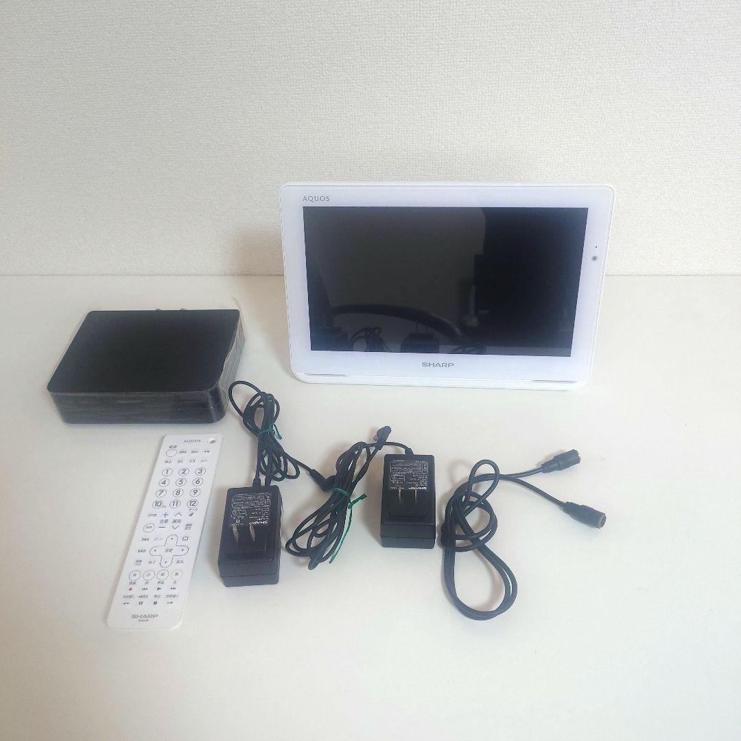 【極美品】シャープ ポータブル液晶テレビ AQUOS ホワイト 2T-C12AF