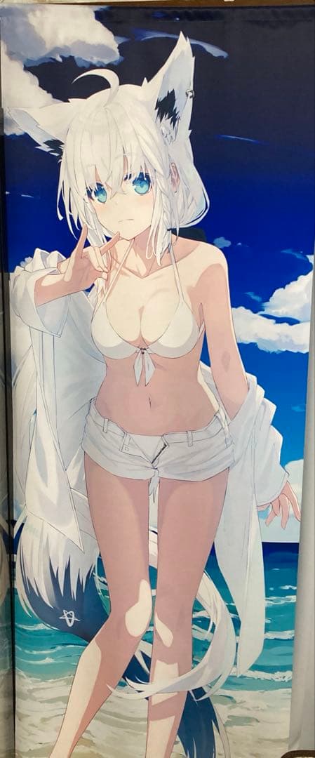 白上フブキ　等身大タペストリー