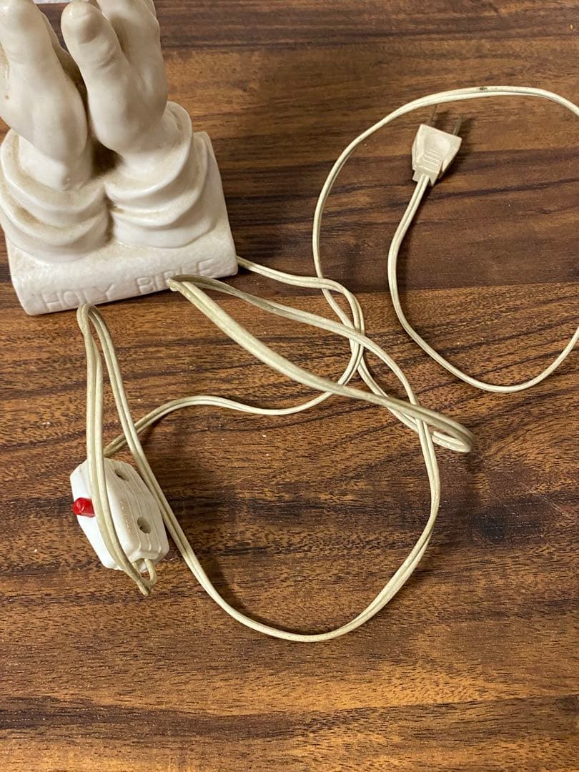 50s' ビンテージプレイハンドランプHOLY BIBLE 手を合わせたランプ