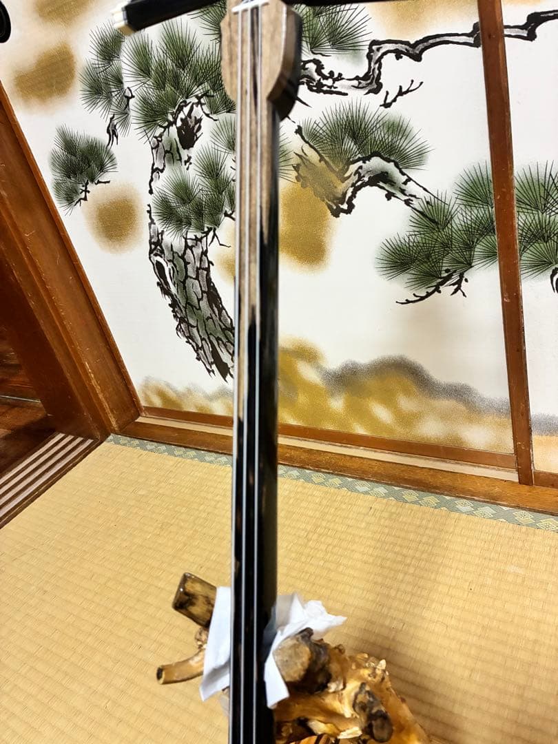 沖縄三線　本島産クルチ(黒木) ユナー！与那城型　本皮一枚張り