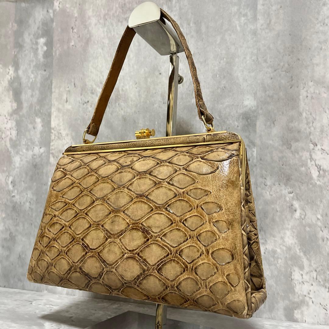 ✨希少✨穿山甲(センザンコウ) ハンドバッグ エキゾチックレザー 高級革 和装