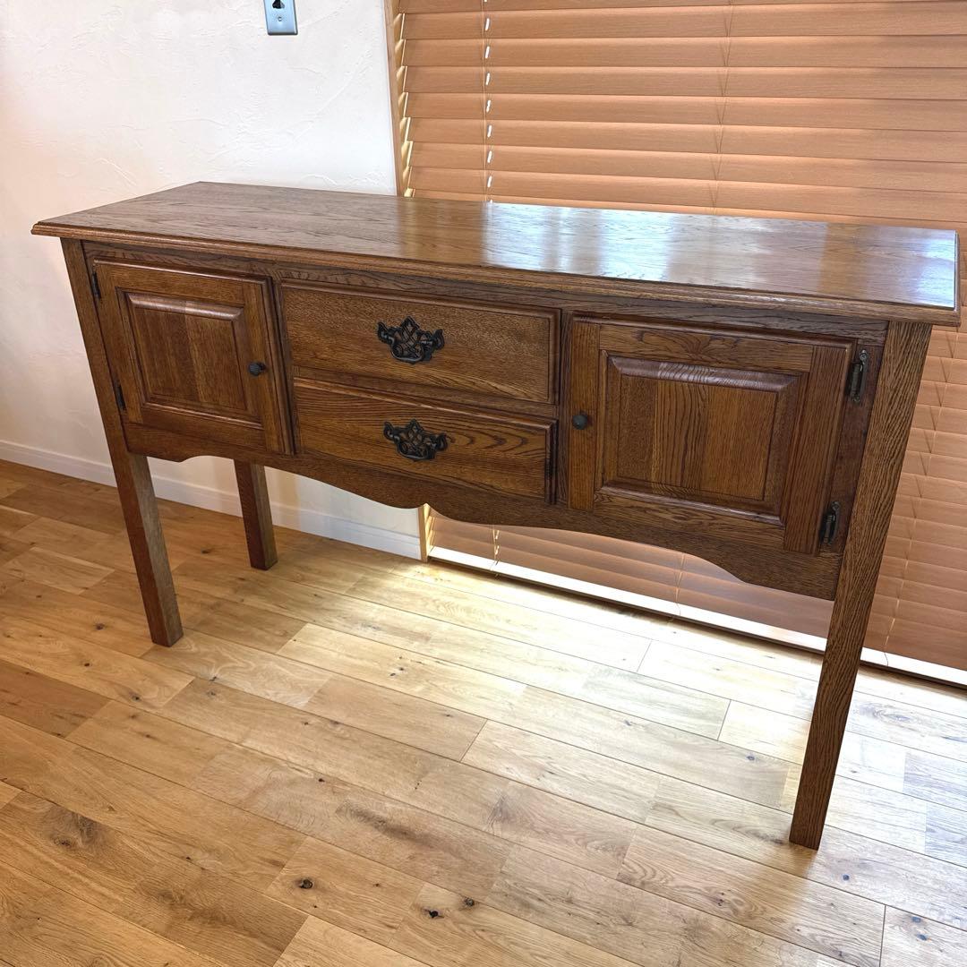 美品 アメリカ製 サイドボード オーク材 アンティーク ヴィンテージ