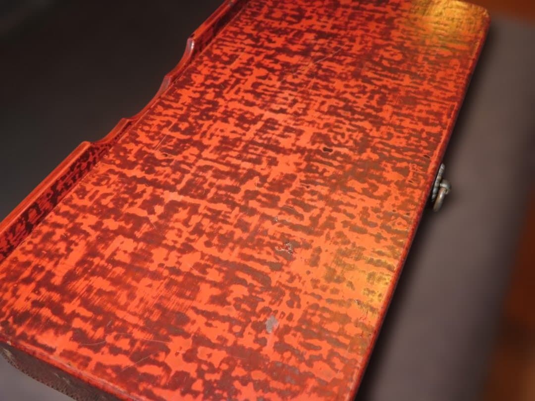 時代漆工芸【寸松堂 佐藤宗岳 造】共箱附・花鳥図　鎌倉彫文箱・蓋物 伝統工芸