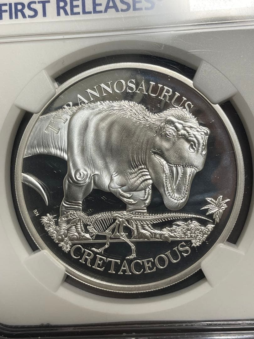 NGC 2024 ティラノサウルス 銀貨 PF70UC最高鑑定